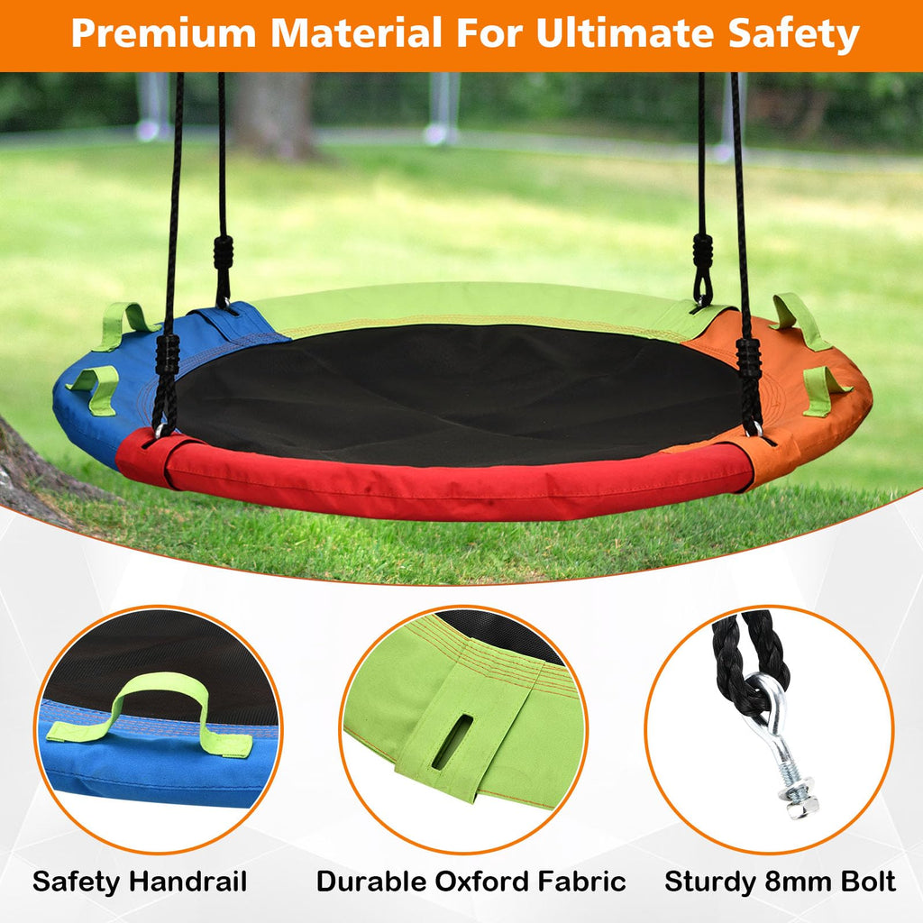 Tree Swing, Saucer Swing, 40 inch Swing for Backyard Outdoor, Multicolor
