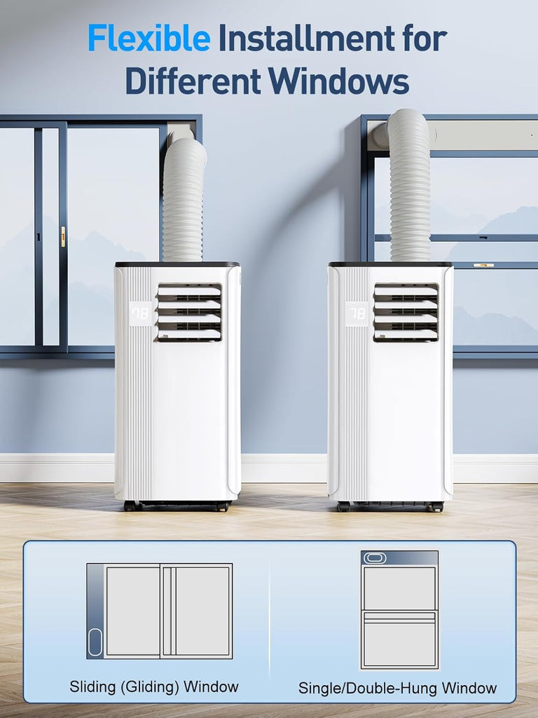 Portable Air Conditioners - 2026 Upgraded 10000 BTU Portable AC for Room up to 450 Sq. Ft