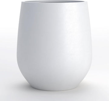 Premium Mt Wilson Tall Tapered Fiberstone Planter for Indoor Outdoor Use, Modern Large Olive Tree Pot with Drainage