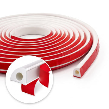 Quarter Round Molding, 0.6 x 0.6 in, Flexible TPE, Self-Adhesive, 20 FT
