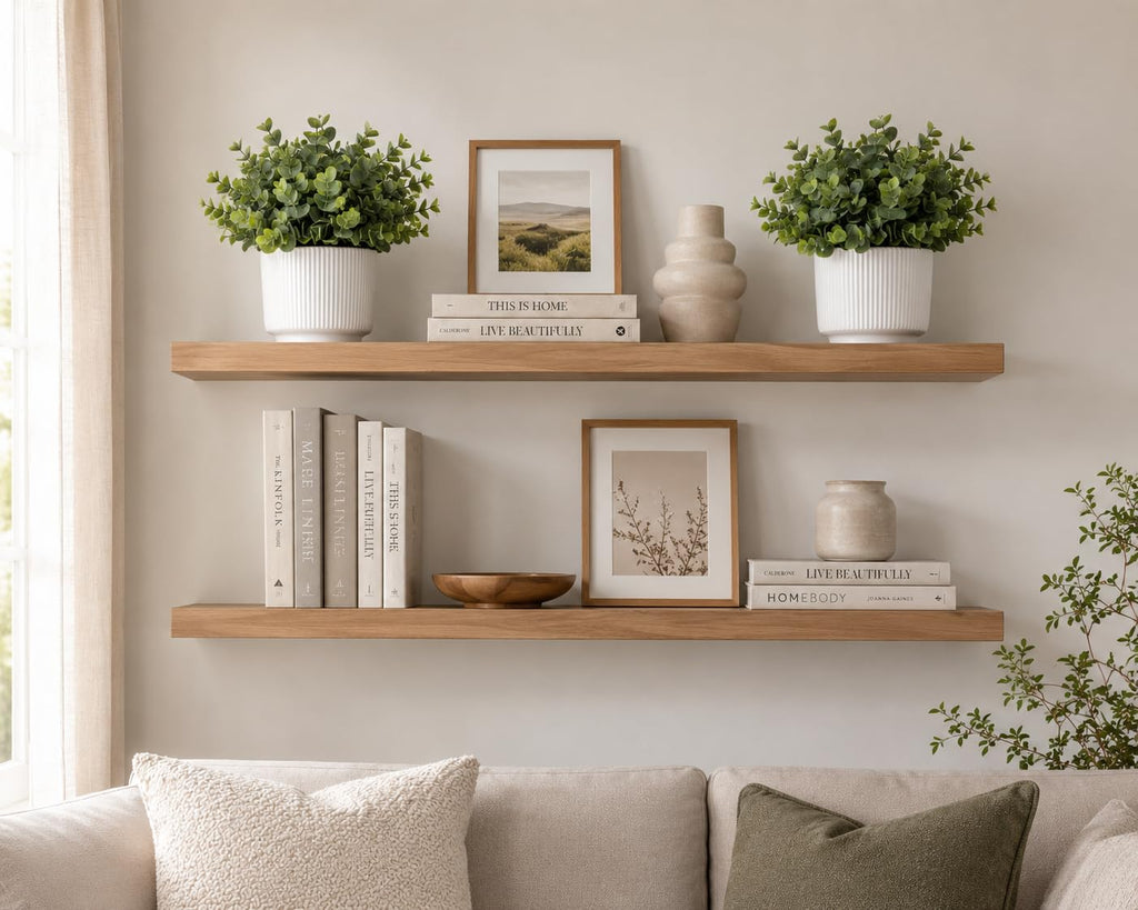 2 Pack Artificial Eucalyptus, Faux Greenery in Ceramic Pots
