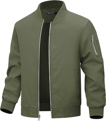 Boy's Bomber Jackets Kids Spring Fall Zip Up Varsity Windbreak Jackets