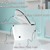 750W Macerating Upflush Smart Toilet with Pump System for Basement,Toilets with Bidet 3-Water-inlet [ADA Tall]