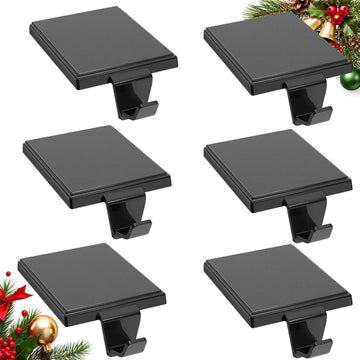 Christmas Stocking Holders for Mantle Set of 6, Heavy Duty Stocking Hangers Stocking Hook Christmas Ornaments for