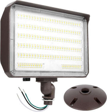 100W LED Flood Light Dusk to Dawn Knuckle floodlight 5000K 14000Lm ETL List | Outdoor Floodlight with Photocell