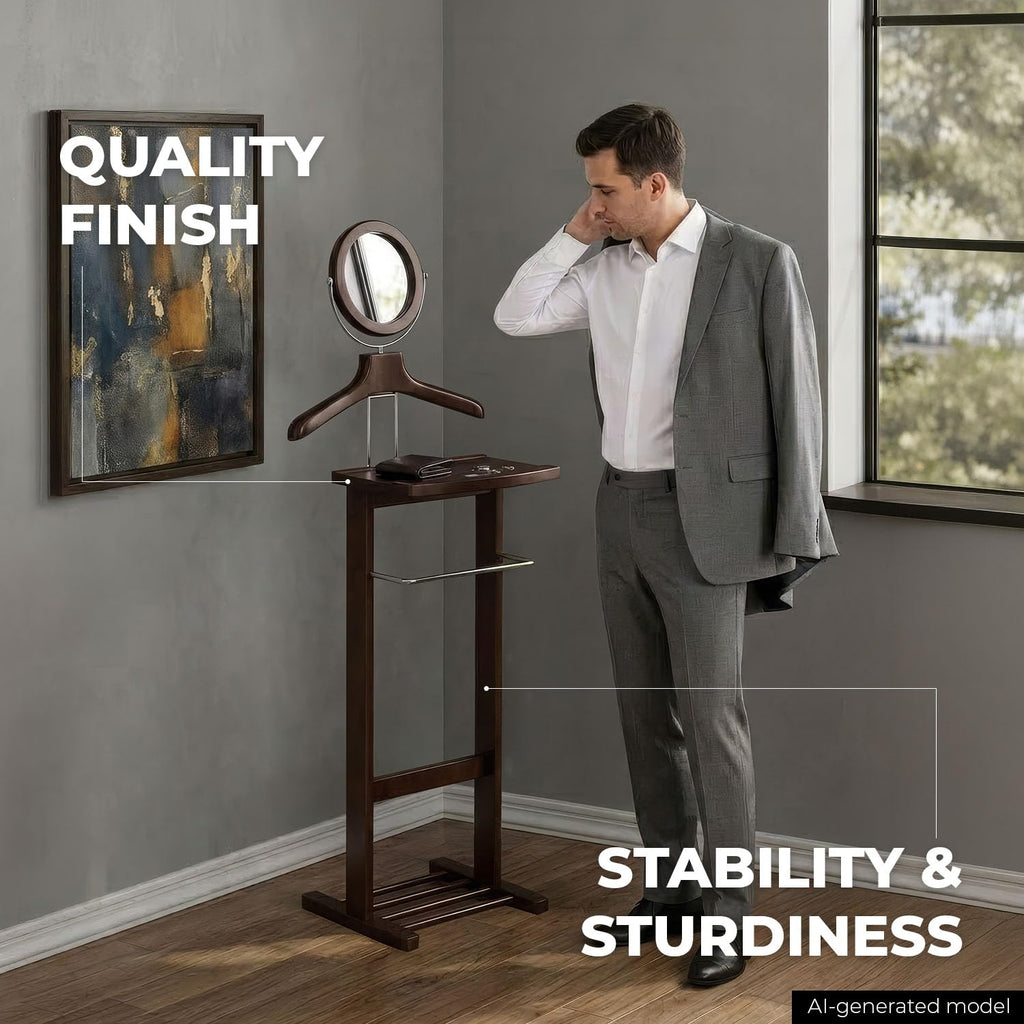 Carson Valet Stand, Brown