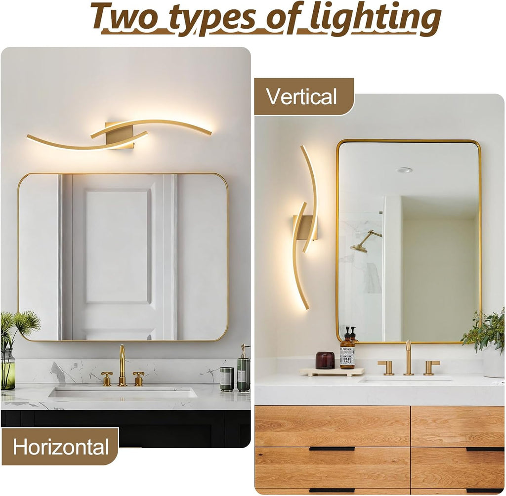 Hardwired Modern LED Wall Light Fixtures, 3000~6000K Modern 5CCT Wall Sconce for Living Room, 31.5IN Indoor Wall