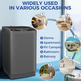 Portable Washing Machine, 20Lbs Capacity Full-Automatic Portable Washer, 2.8Cu.ft Washer and Dryer Combo with Drain