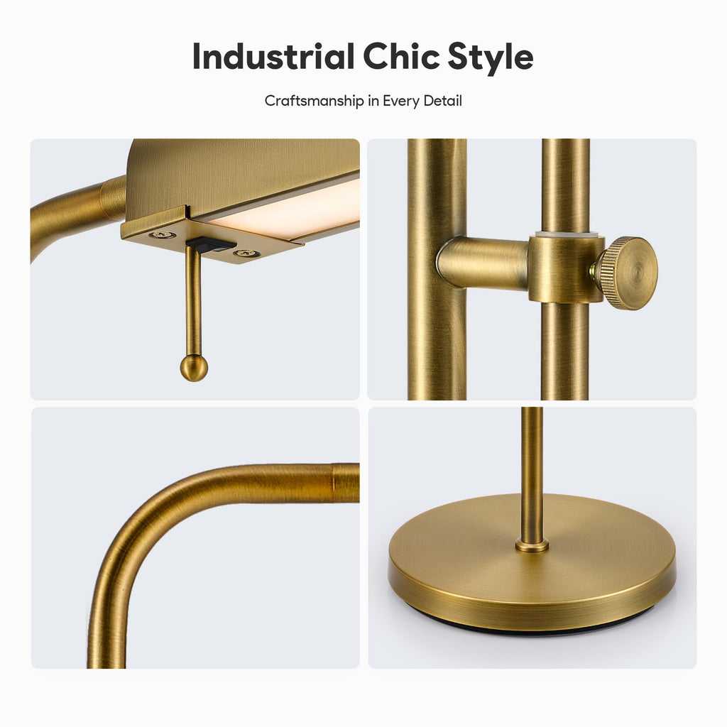 Industrial Floor Lamp, Adjustable LED Floor Lamp