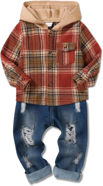 Toddler Baby Boys Clothes Fall Winter Hoodie Jeans Outfits Set