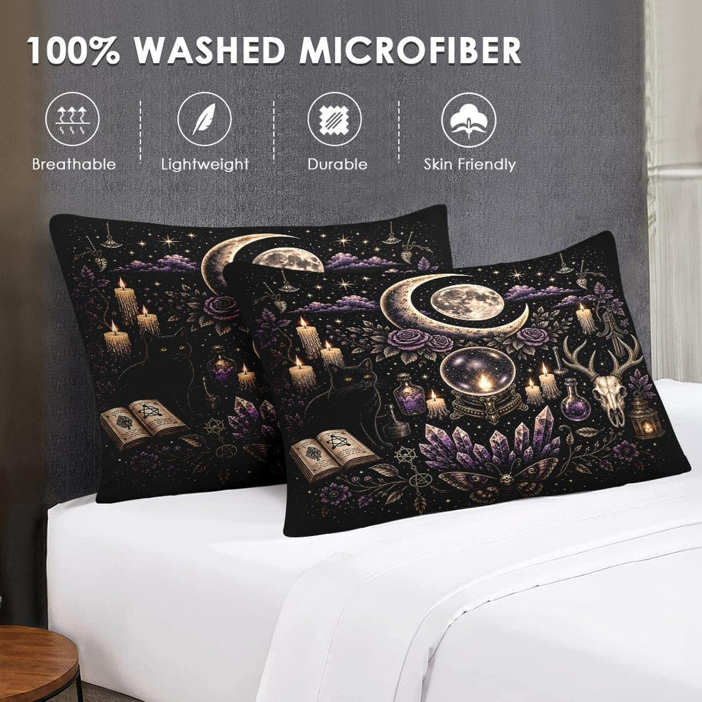 7 Pcs Queen Size Comforter Set, Witchy Crystal Bedding