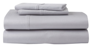 Queen Premium Supima Cotton and Tencel Luxury Soft Sheet Set, Gray, 4 Piece