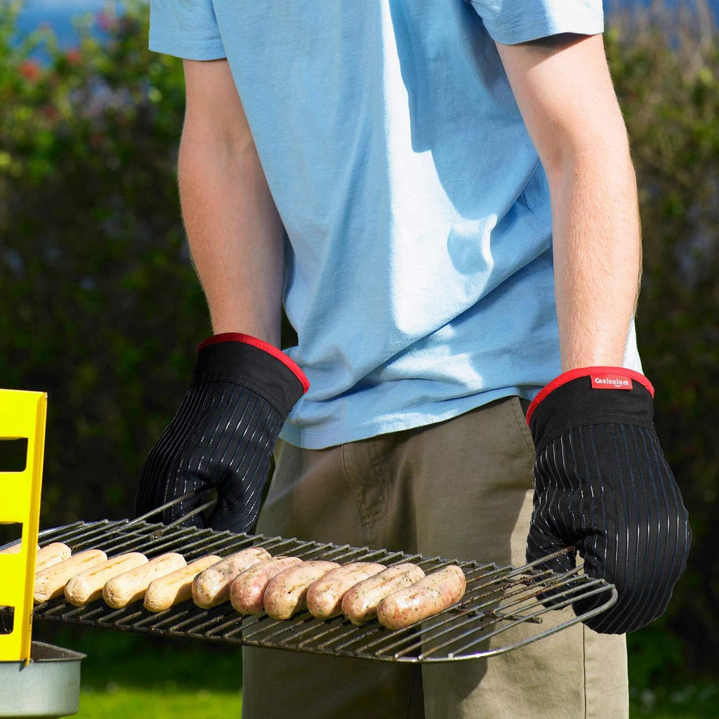 Oven Mitts and Pot Holders Set, Cooking Mitts, Heat Resistant Cooking Mitts and Pot Holders, Silicon Oven Gloves Set