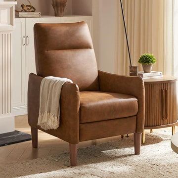 Arthur Recliner Chair with 3 Positions, Accent Armchair, Mid Century Modern Reading Chair, High Back Padded Support
