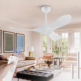 Inspired Maverick Style 42 Inch Solid Wood Ceiling Fan with Remote,White Ceiling Fan no Light,6 Speeds,Noiseless,Reversible DC Motor,Modern Ceiling Fans without Lights for Outdoor Indoor Bedroom Farmhouse,Patios A101-B0DFTMQX4F