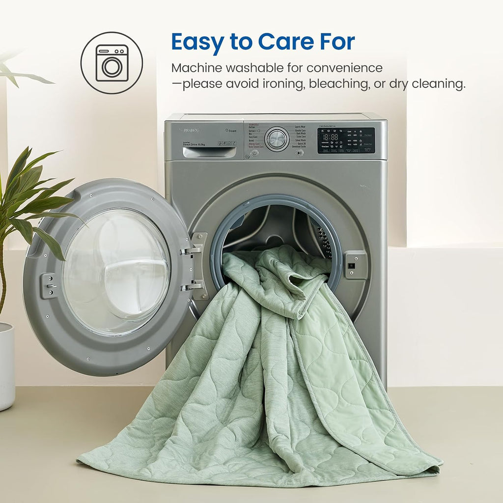 Cooling Dual-Sided Blanket for Hot Sleepers, Q-Max>0.46 Lightweight Soft Breathable Bed Blanket, Double Side Cooling