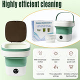Mini Portable Foldable Washer - 16L Portable Washing Machine, Spin dryer, Small Folding Washing Machine 3 Cleaning