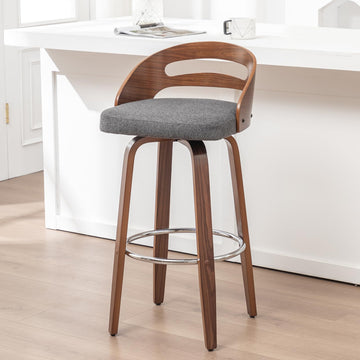 Mid Century Counter Stools, 25 inch Counter Height Stools with Low Back