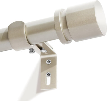 Curtain Rods for Windows 16 to 88 Inches Adjustable Length 1 Inch Diameter Window Curtain Rod with Aluminium End Cap