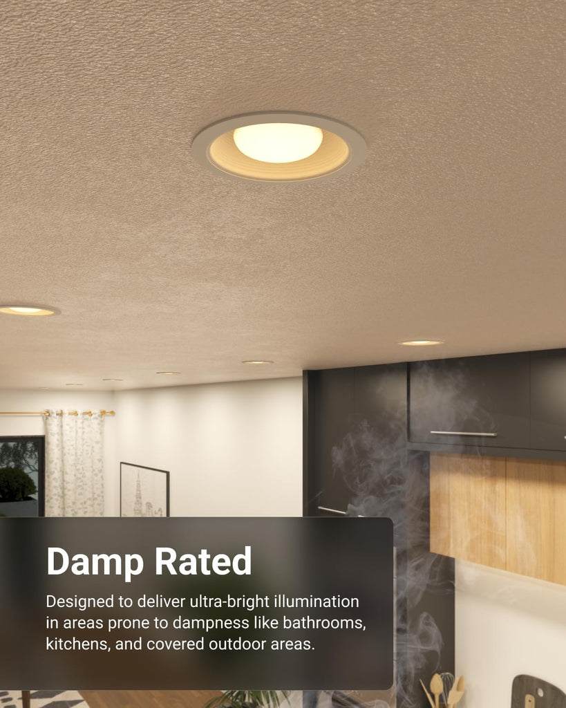 6 Pack BR30 LED Bulb, Recessed Can Light Bulbs, Indoor Flood Lighting, 1600 LM, 16W (100W Equivalent) 3000K Warm