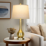26" Gold Table Lamp Single, Touch Control Bedside Lamp, 3-Way Dimmable End Table Lamp with USB Charging Port (1 Pack)