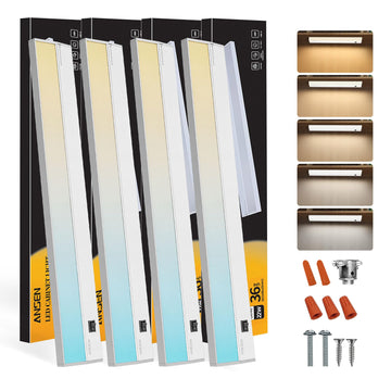 Of Under Cabinet Lighting Hardwired, 36IN 22W 1426LM, Dimmable Led Light /Bar/Closet, CRI>92, R9>90, 5 Color