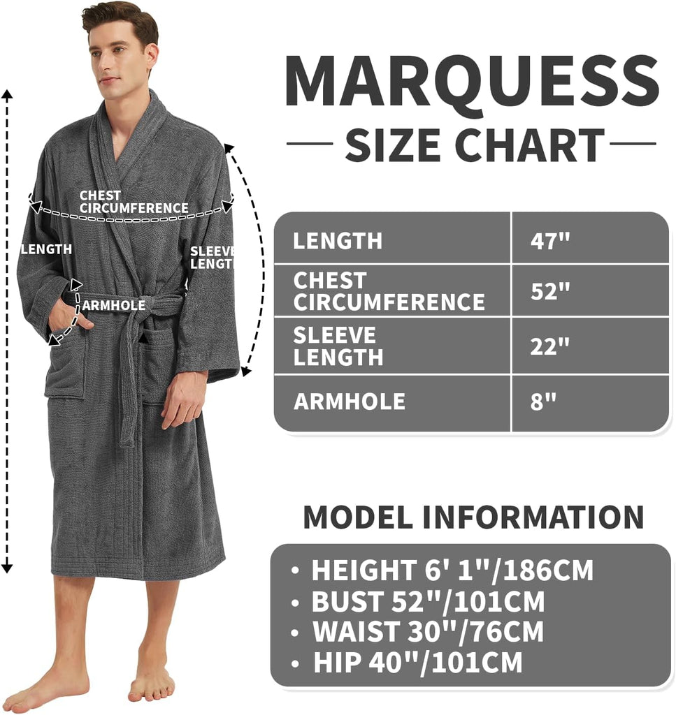 All-Cotton Bathrobe Thick Plush Cloth Housecoat Terry Toweling, Sweat Steaming Clothes Comfortable & Warm