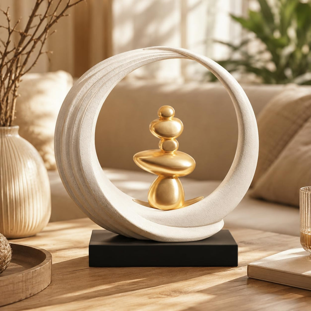 Feng Shui Wealth Statue, Lucky Circular Decorations,Decor for Attracting Wealth Spiritual Decor, Shelves