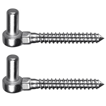 304 Stainless Steel Gate Hinge, 5/8" Pin Heavy Duty Lag Screw Hinge for Wooden Fence & Farm Gate, One-Piece Molding