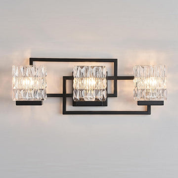Bathroom Light Fixture Vanity Lighting Fixtures Over Mirror 3 Lights Matte Black Wall Mount Metal Hardwired Bedroom
