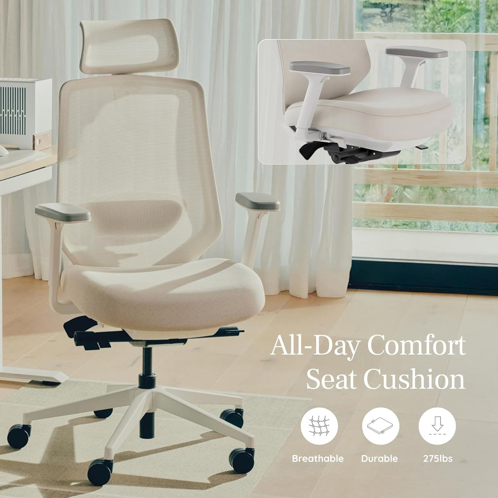 Ergonomic Chair Pro - Mesh with 14 Points of Adjustment - Height, Depth & Tilt Adjustable - 5D Armrests - Forward