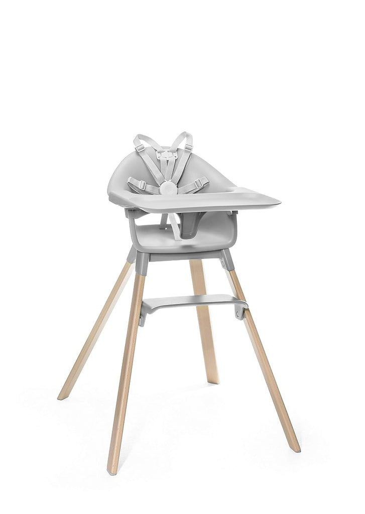 Clikk High Chair, Includes Tray + Harness, Black/Warm Brown