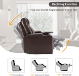 Electric Recliner Chair with USB Charge Port, 360 Swivel Tray Table, Hand in-Arm Storage, and Cup Holders