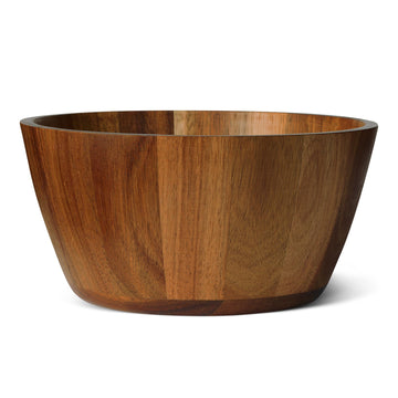 Wooden Salad Bowl, Acacia Wood, 10 in., Family Size Serving Bowl for Gatherings and Everyday Meals