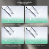 Elongated Bidet Toilet Seat with Warm Water, Warm Air Dryer, Heated Seat, Soft-Close Lid, Adjustable Temperature, Stainless Steel Nozzle