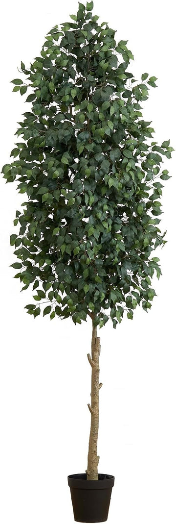 10ft. Artificial Ficus Tree, Green, Plastic, Iron Wire, Polyester Materials, 30.58 lbs