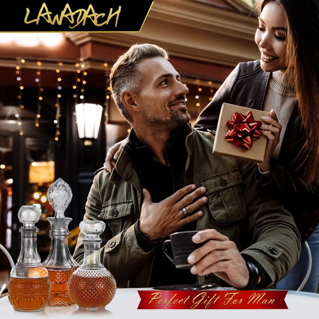 Liquor Decanters Whiskey Decanter Set - Creative Glass Decanter for Liquor, Decanter for Tequila, Bourbon and Vodka