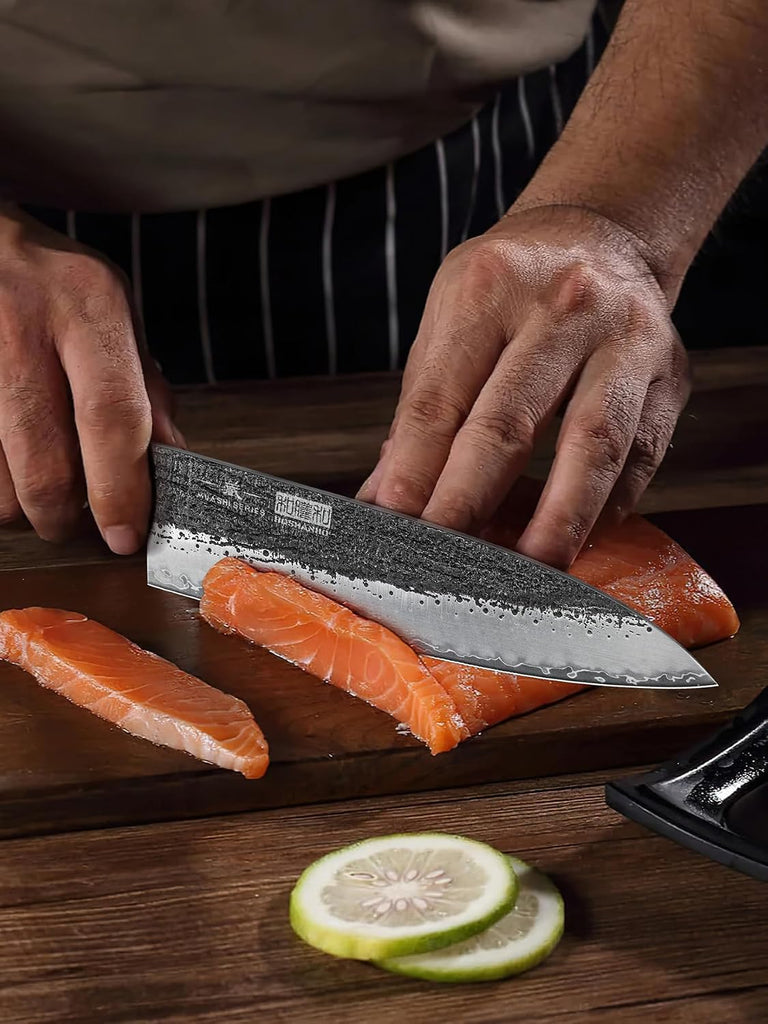 5 Pieces Knife Set, 10CR15MOV High Carbon Steel Chef Knife Set | Razor Sharp Japanese Kitchen Knife Set for Daily