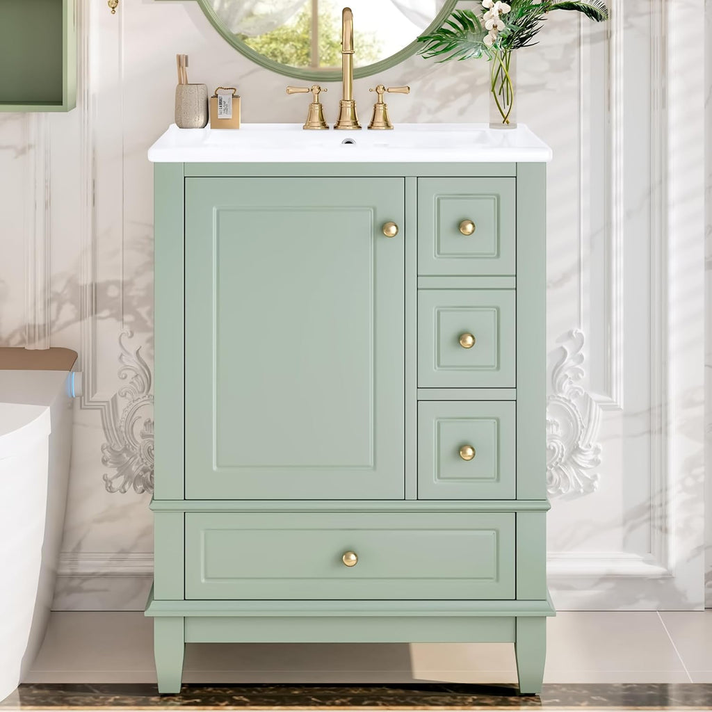 Harper & Bright Designs 24" Bathroom Vanity with Sink
