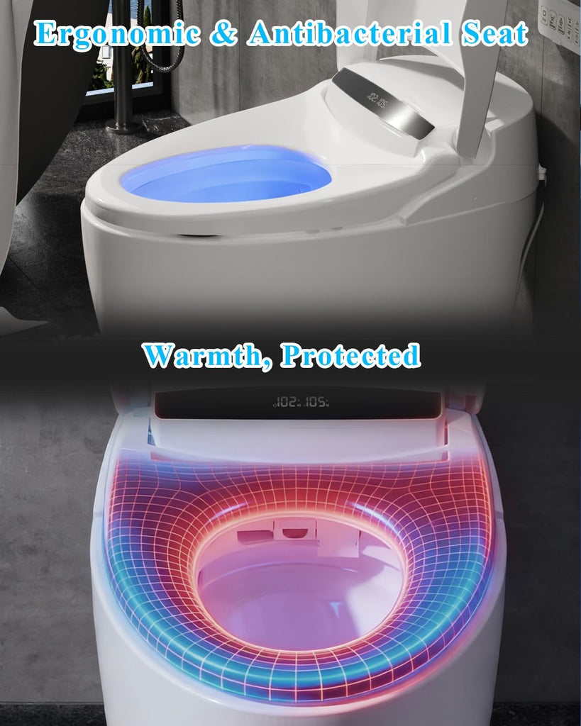 Smart Toilet with Bidet Built-in, Auto Open/Close Lid