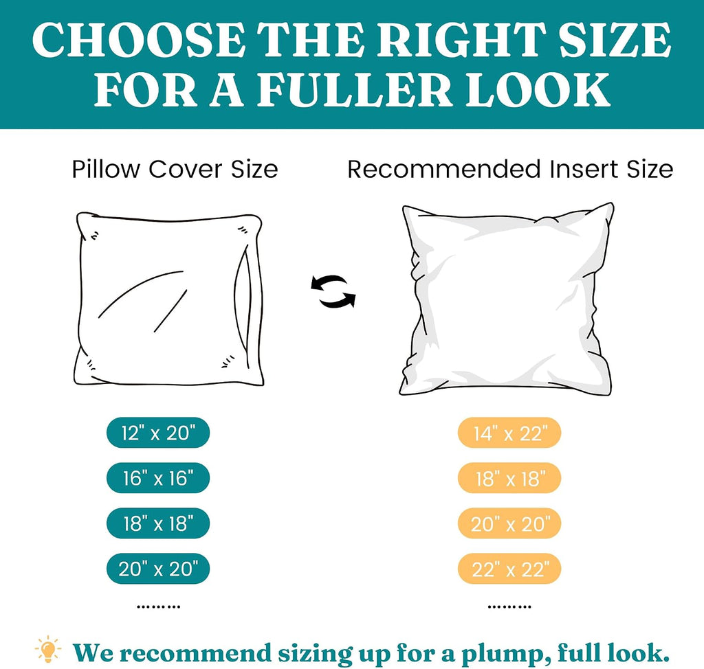 18x18 Throw Pillow Inserts, Soft Decorative Couch Cushion - Set of 2
