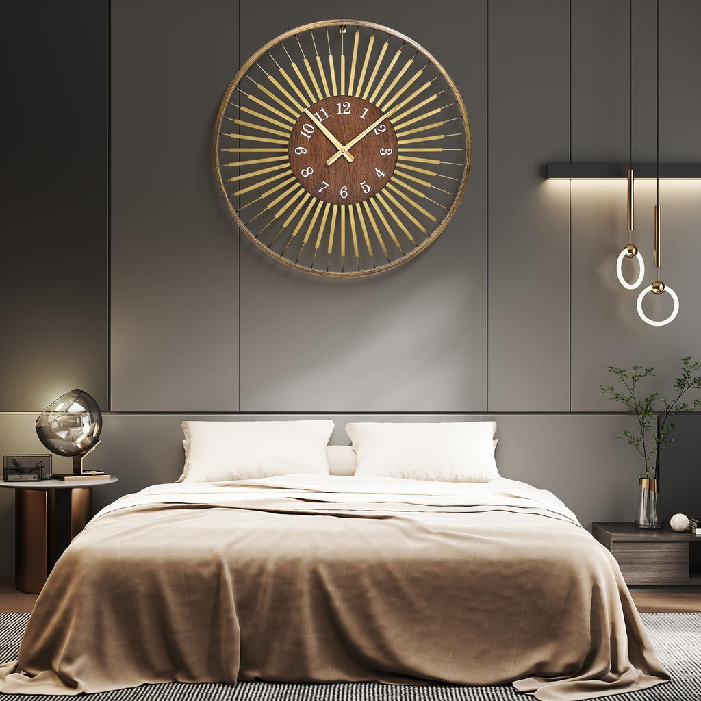 24 Inch Mid-Century Modern Wall Clock