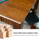 39.4'' Solid Wood Desk with Drawers, Mid Century Modern Home Office Desk