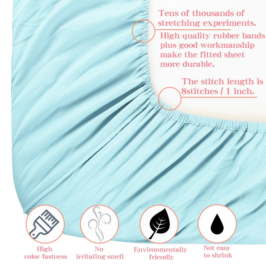 Bedding California King Fitted Sheet, Bottom Sheet with Deep Pocket - Soft Microfiber - Shrinkage and Fade Resistant