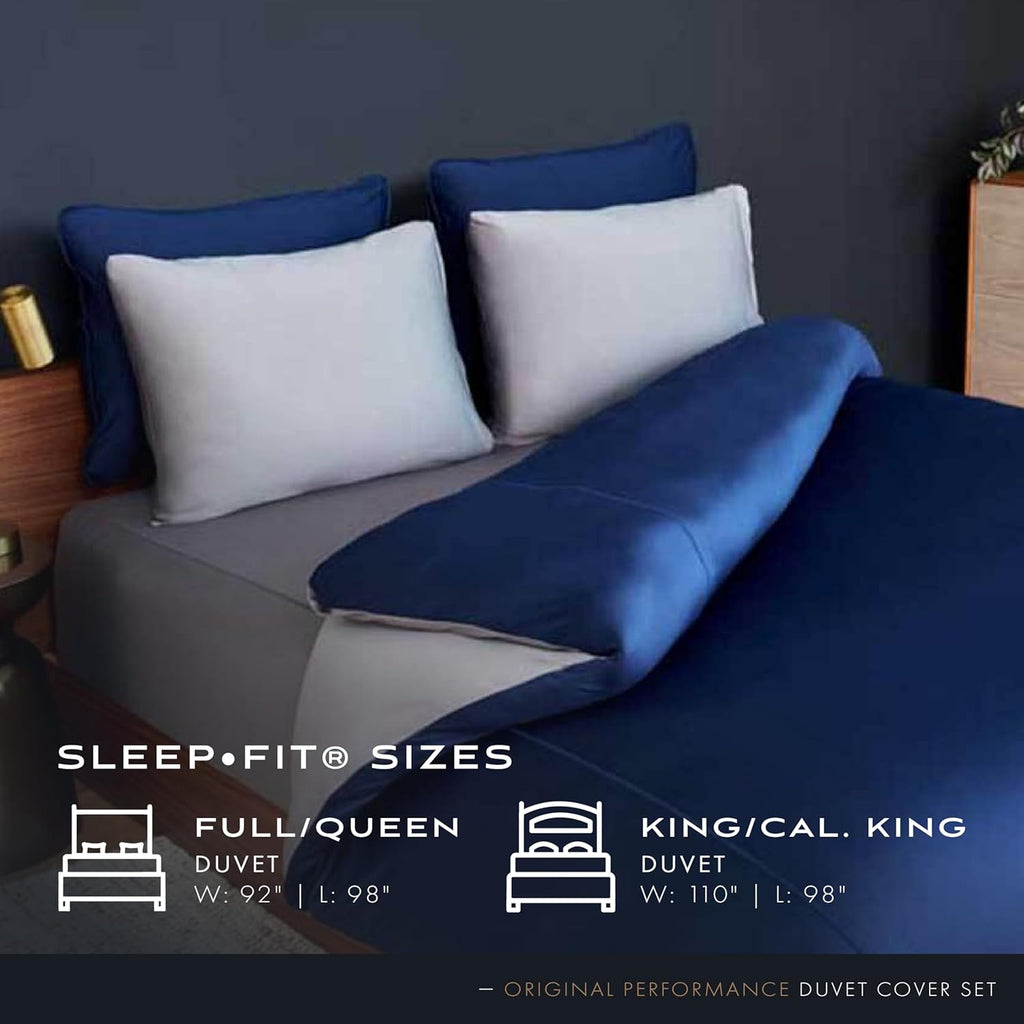 Original Performance Cooling Duvet Cover Set, Lightweight Full/Queen Duvet Cover with 2 Standard Pillow Shams