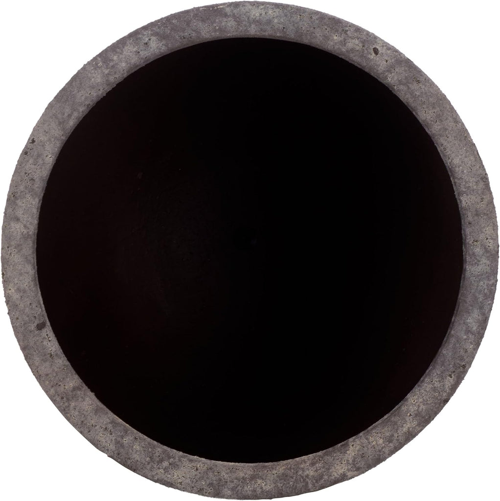 Outdoor - Ella Large Planter Pot with Drainage - Antique Brown Ficonstone Cement - Weather Resistant - Ideal