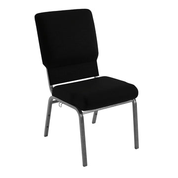 18.5 in Wide Church Chair, Black