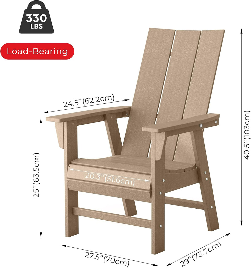 Fire Pit Chairs, Outdoor Chair HDPE Adirondack Chair, Modern Patio Porch Chair, Front Porch Backyard Deck Outside