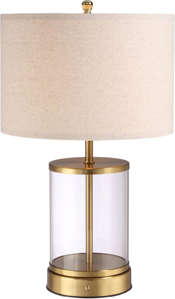 Luma - Battery Powered Table Lamp, Cordless Glass Bedside Lamp with Rechargeable Battery