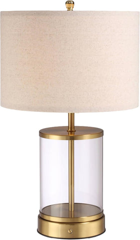 O’Bright Luma - Battery Powered Table Lamp, Cordless Glass Bedside Lamp with Rechargeable Battery